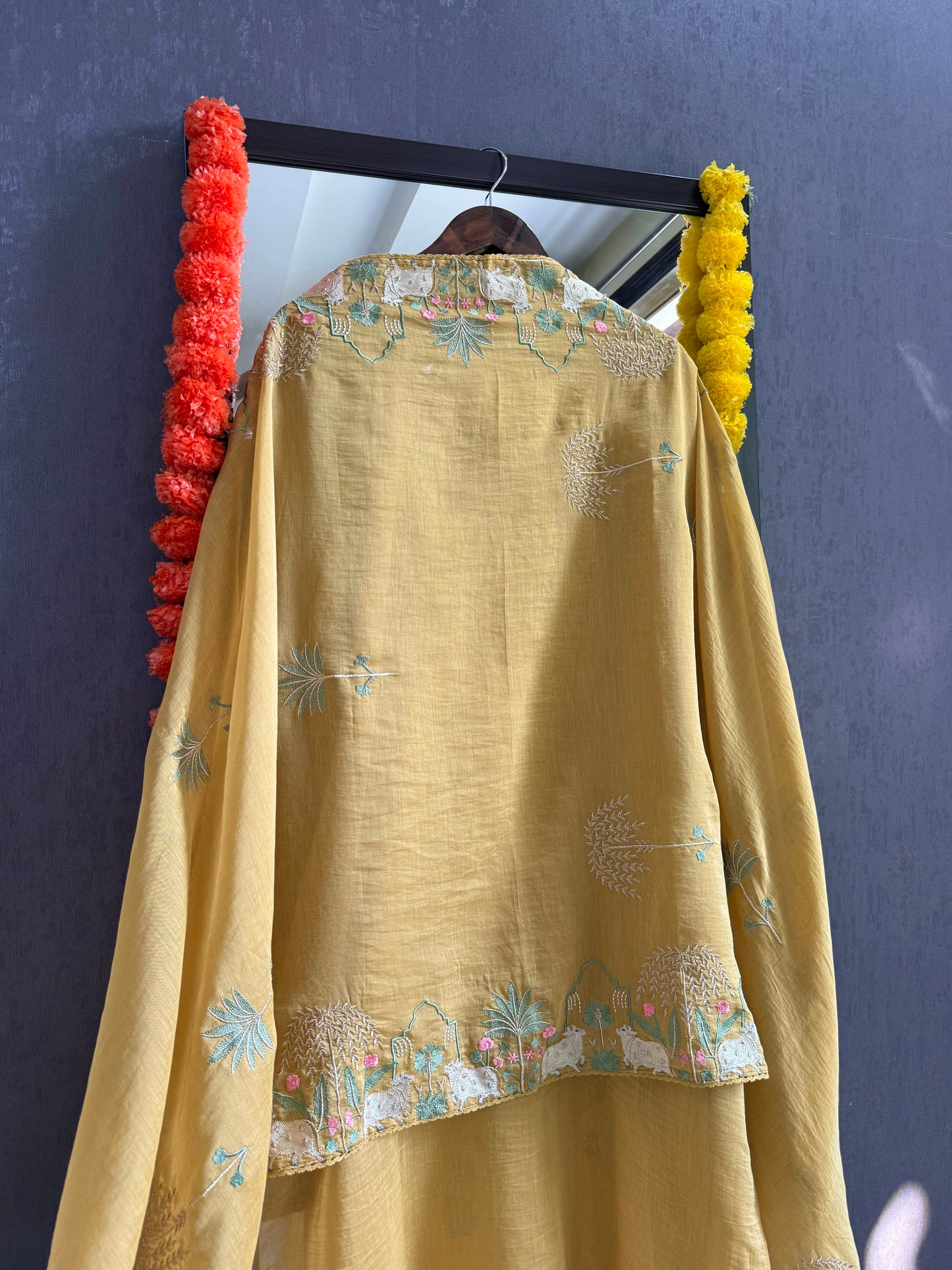 Luxurious Mul chanderi pichwai suit