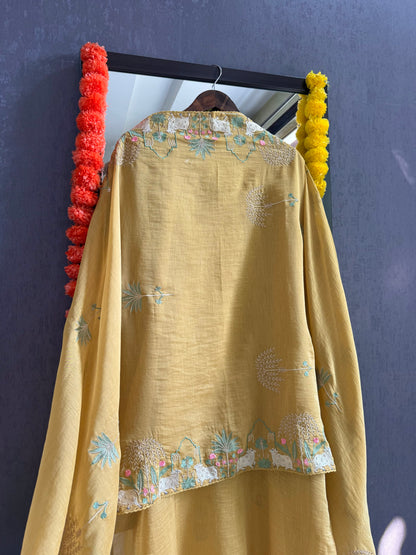 Luxurious Mul chanderi pichwai suit