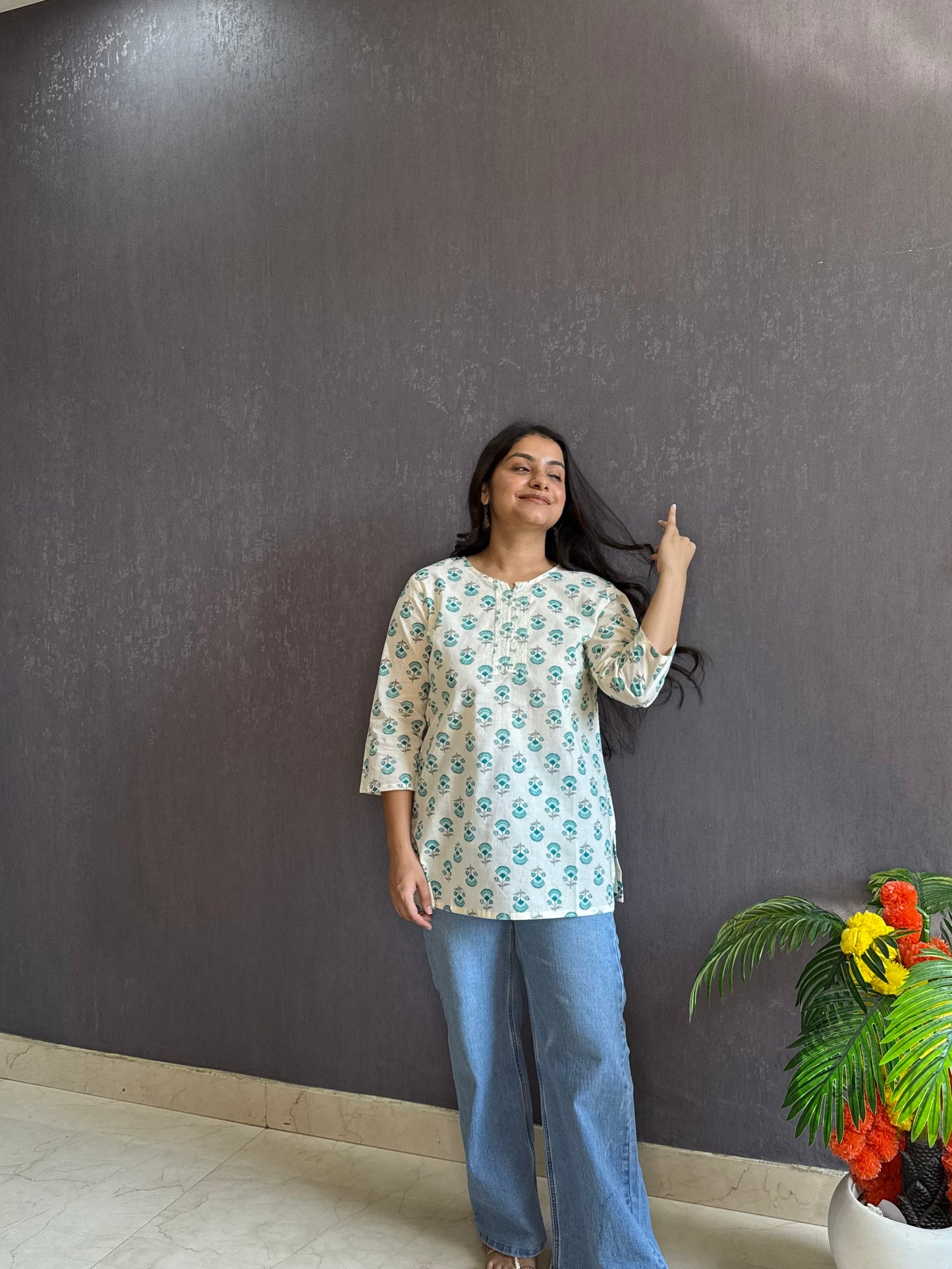 Floral Printed short kurtas
