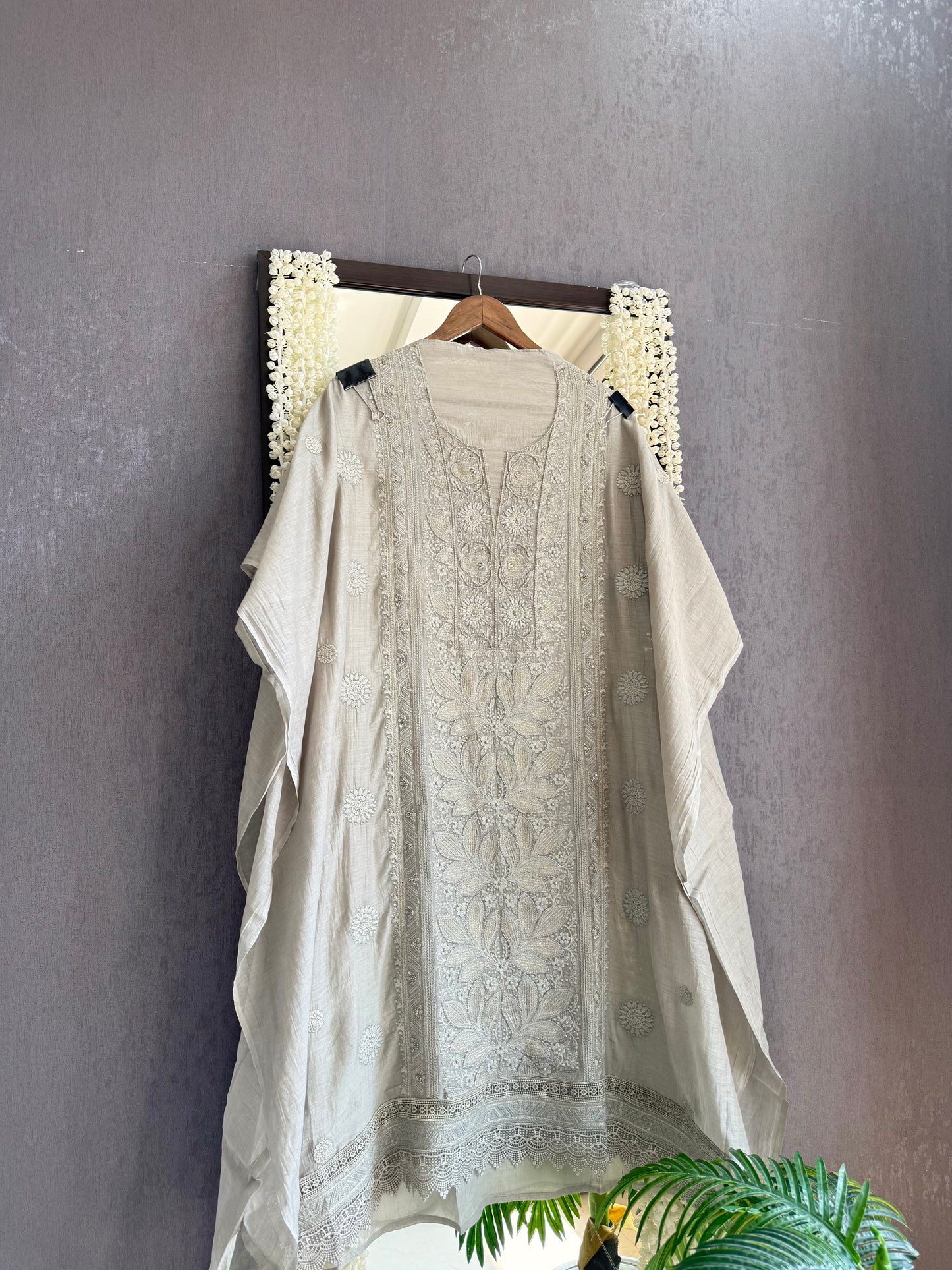 Luxurious Mul chanderi lucknowi handwork suit
