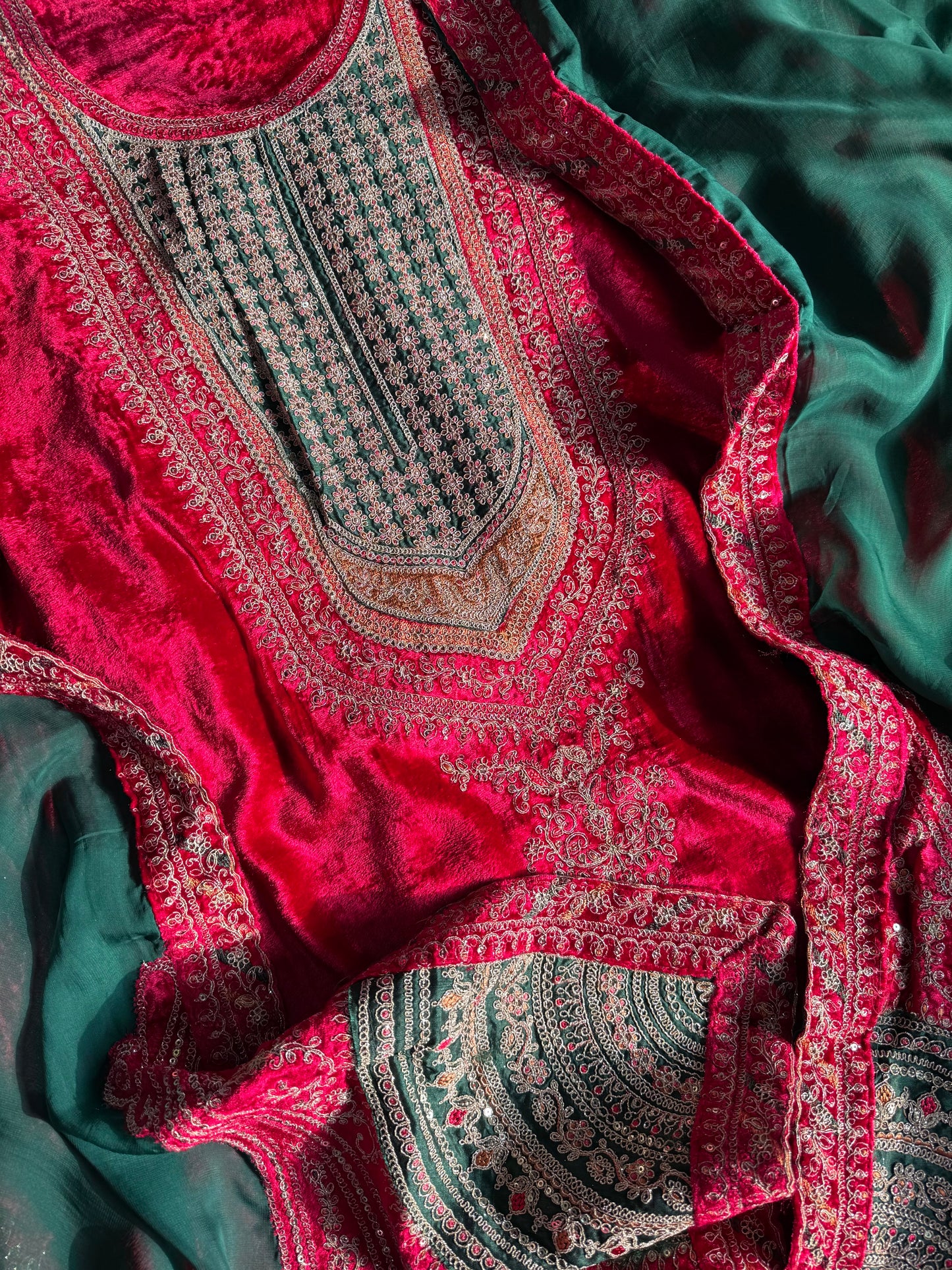 Velvet Marori Aari work suit