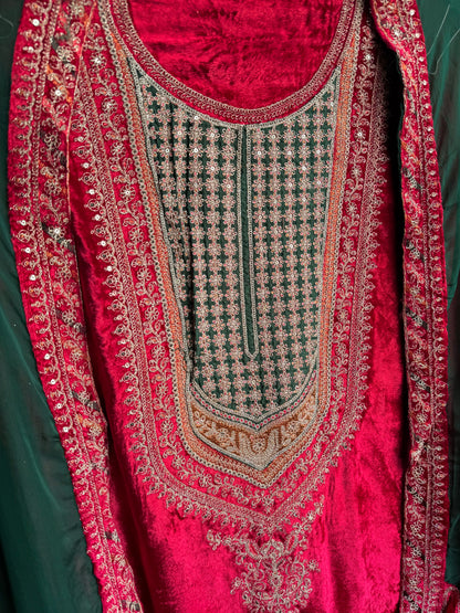 Velvet Marori Aari work suit