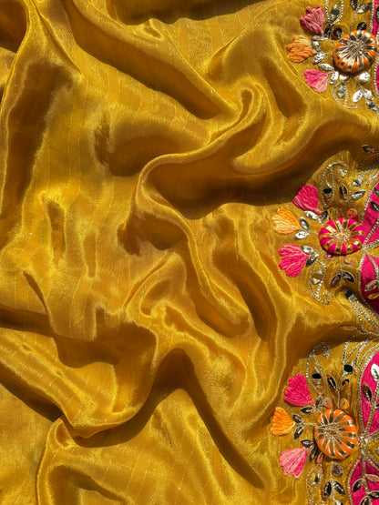 Luxurious Gotapatti Tissue silk suit