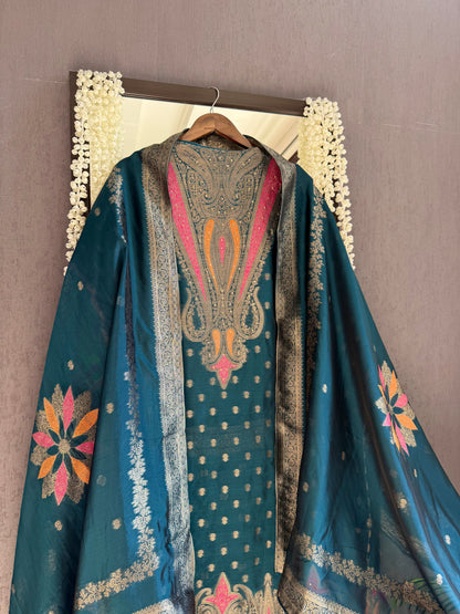 Meenakari Benarsi silk suit