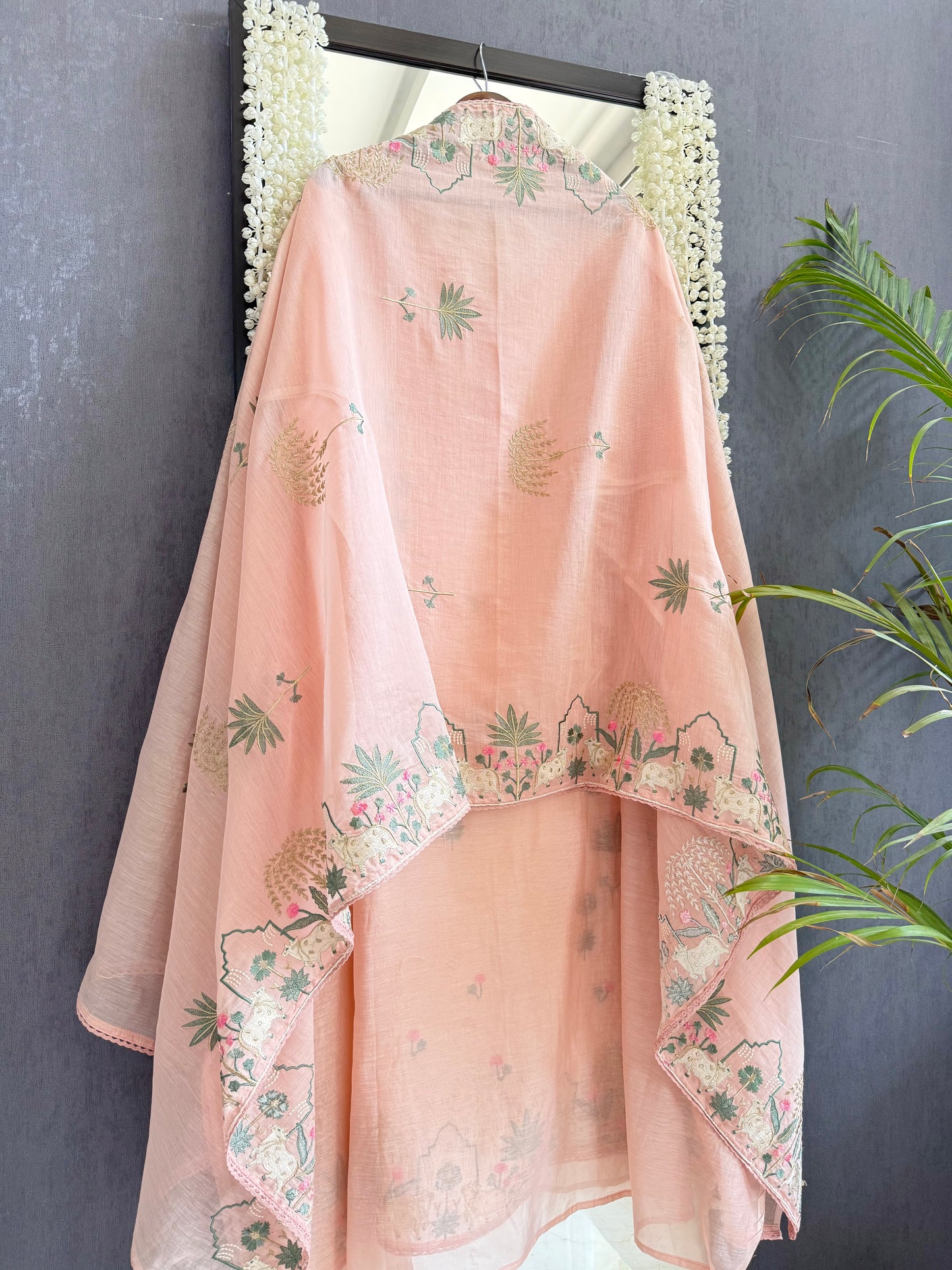 Luxurious Mul chanderi pichwai suit