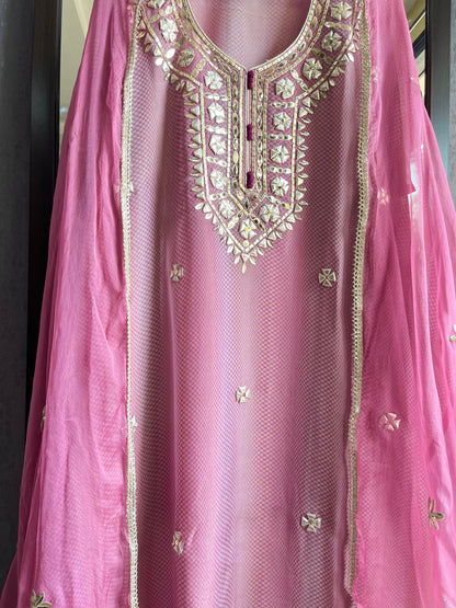 Gotta patti Tissue organza silk suit