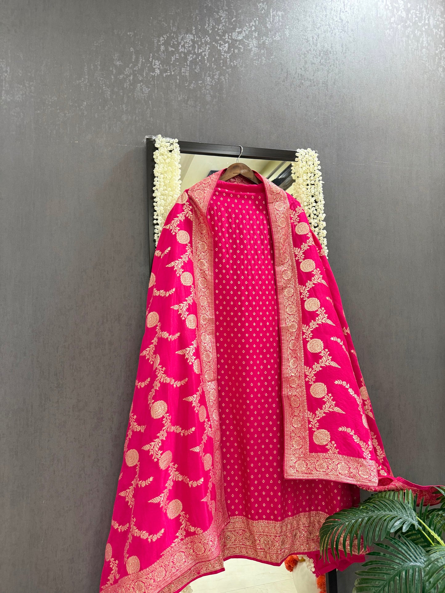 Banarsi handwork silk suit
