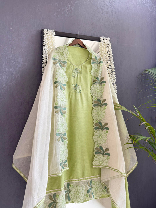 Premium Linen floral suit
