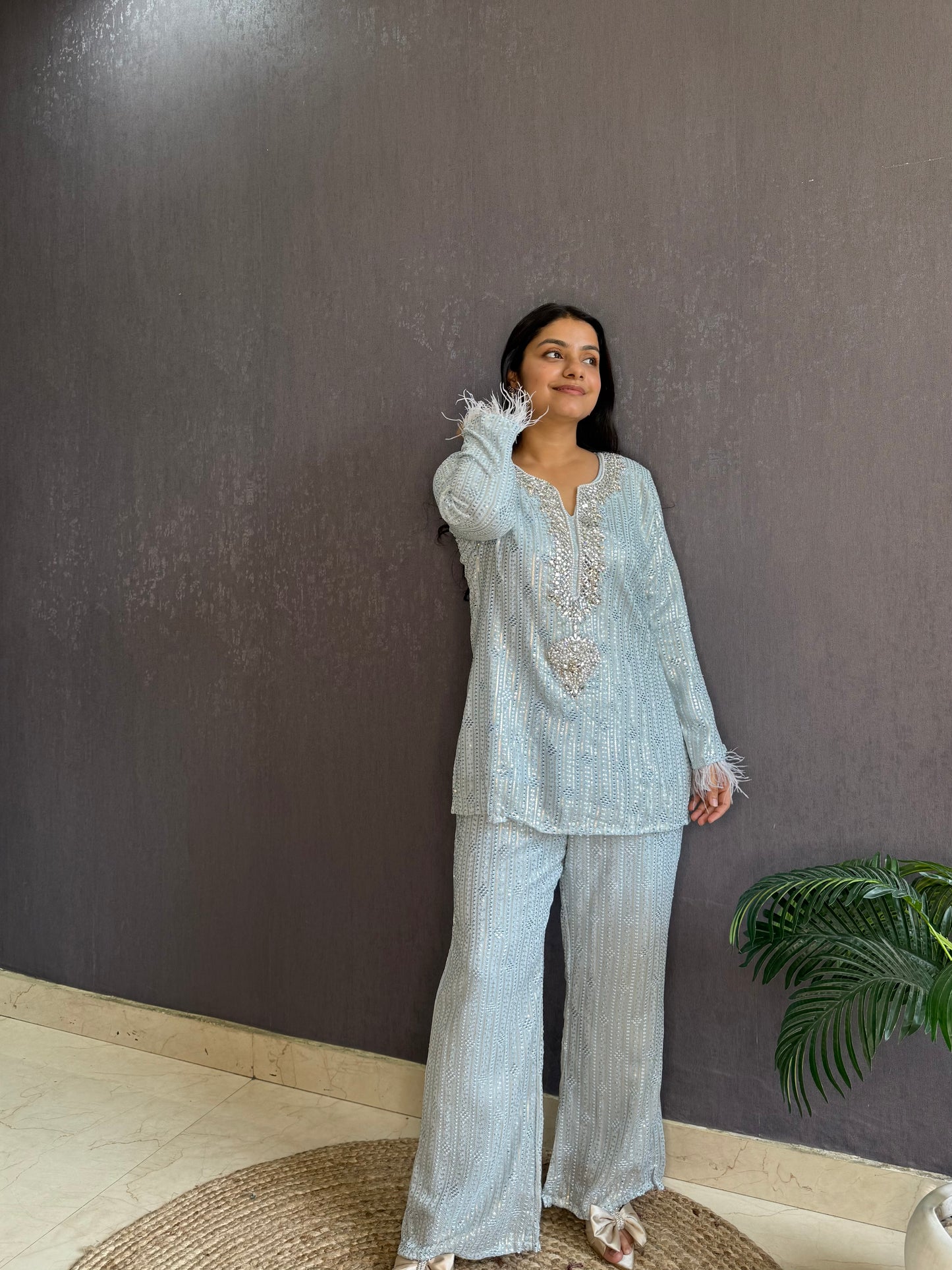 Lucknowi handwork Coord set
