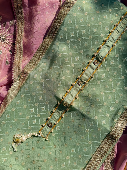 Pearl Benarsi Tissue silk suit