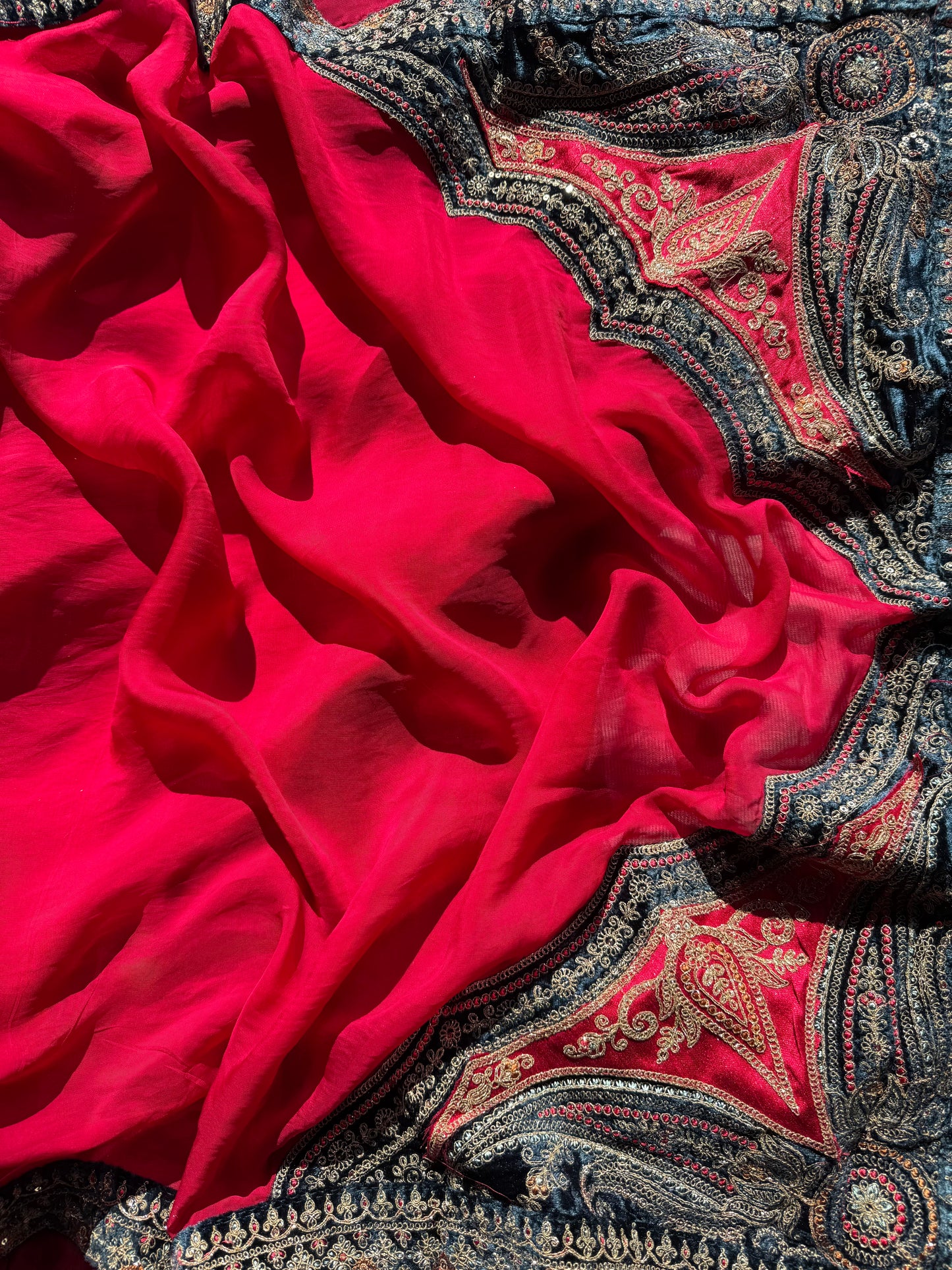 Velvet Marori Aari work suit