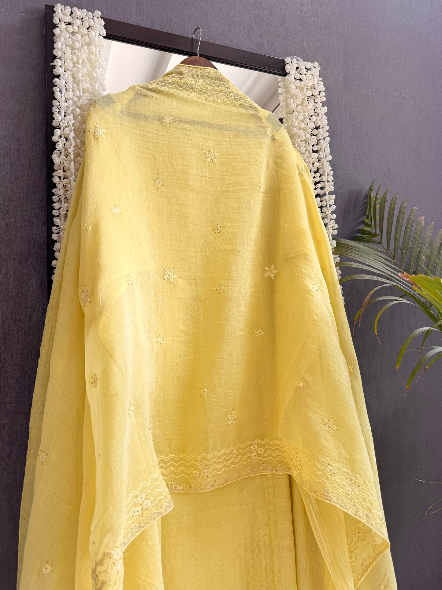 Luxurious Mul chanderi lucknowi paisley suit