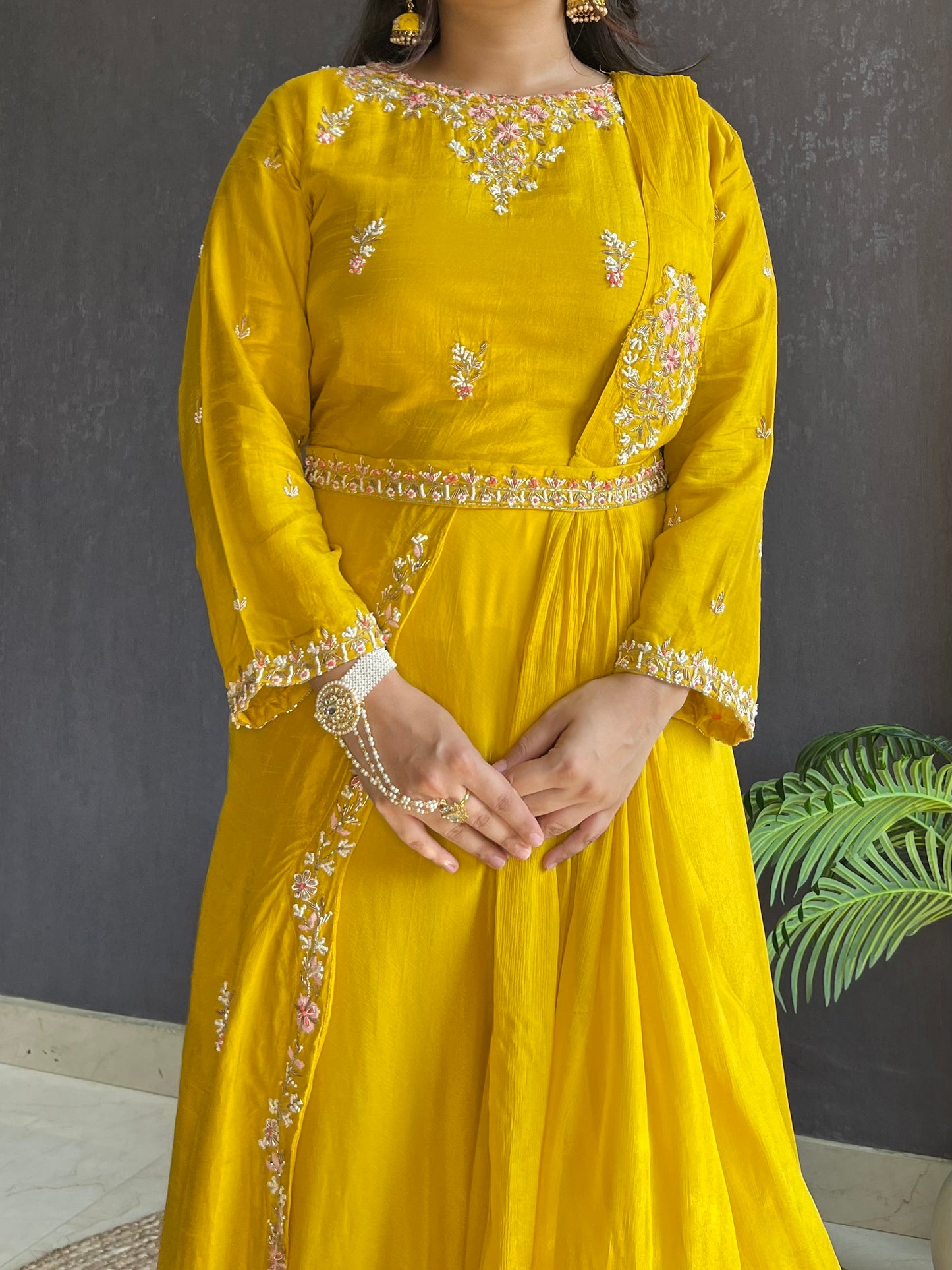 Indo western Drape dress