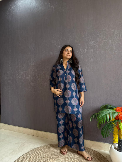 Pure cotton Ajrakh Coord set