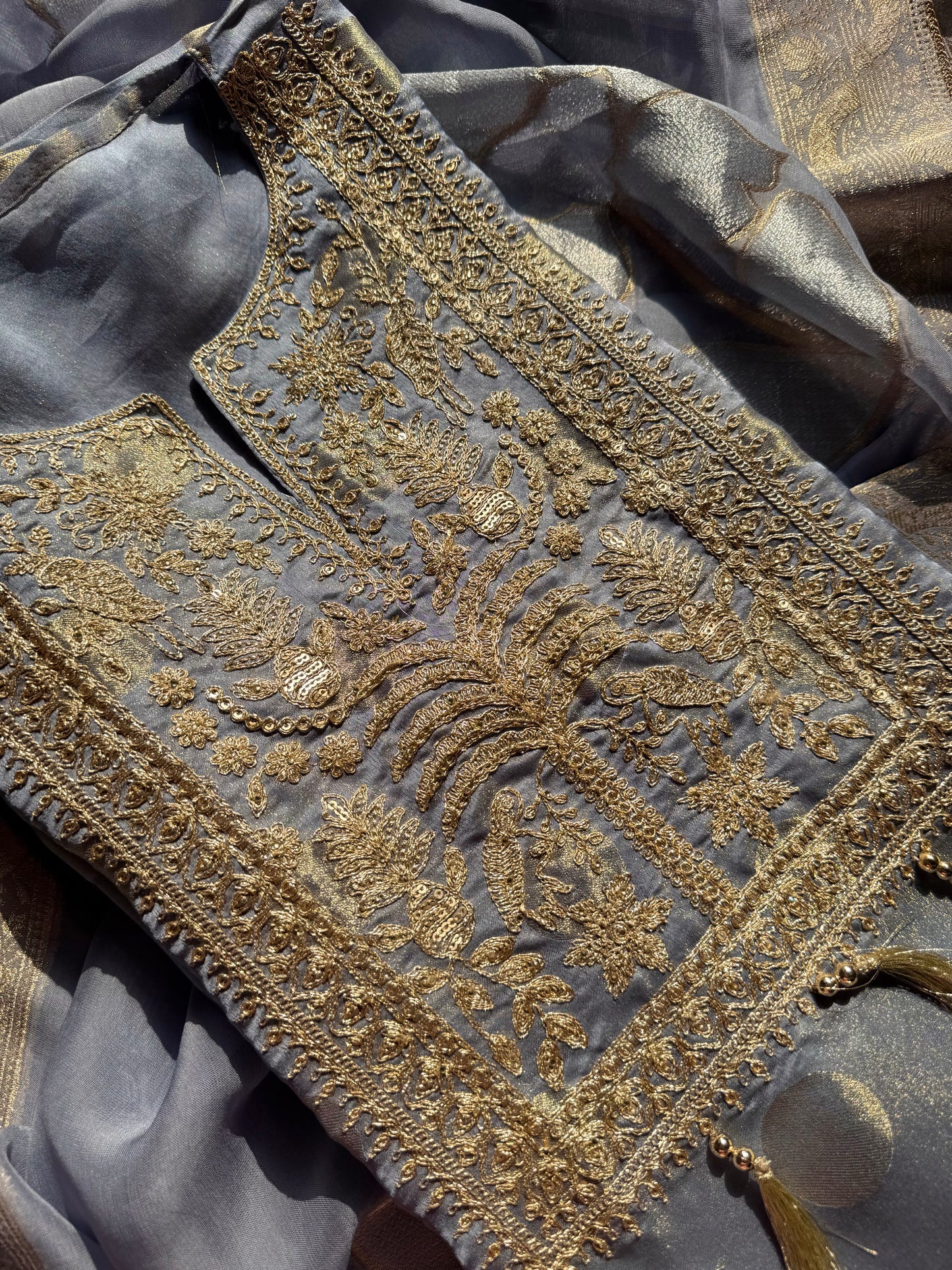 Luxurious Aari work Benarsi suit