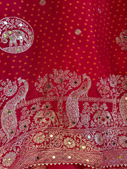 Banarsi bandhani silk suit
