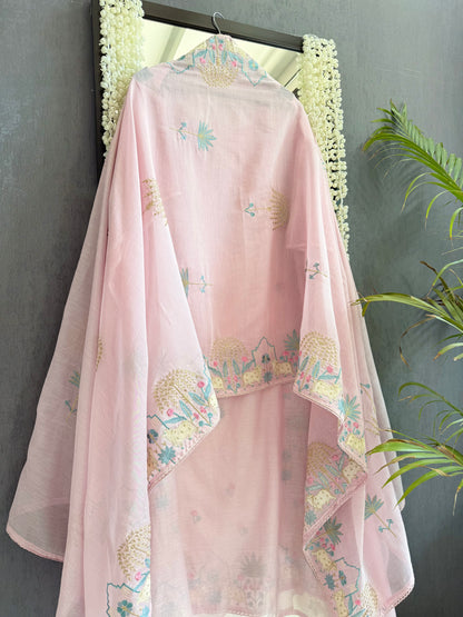 Luxurious Mul chanderi pichwai suit