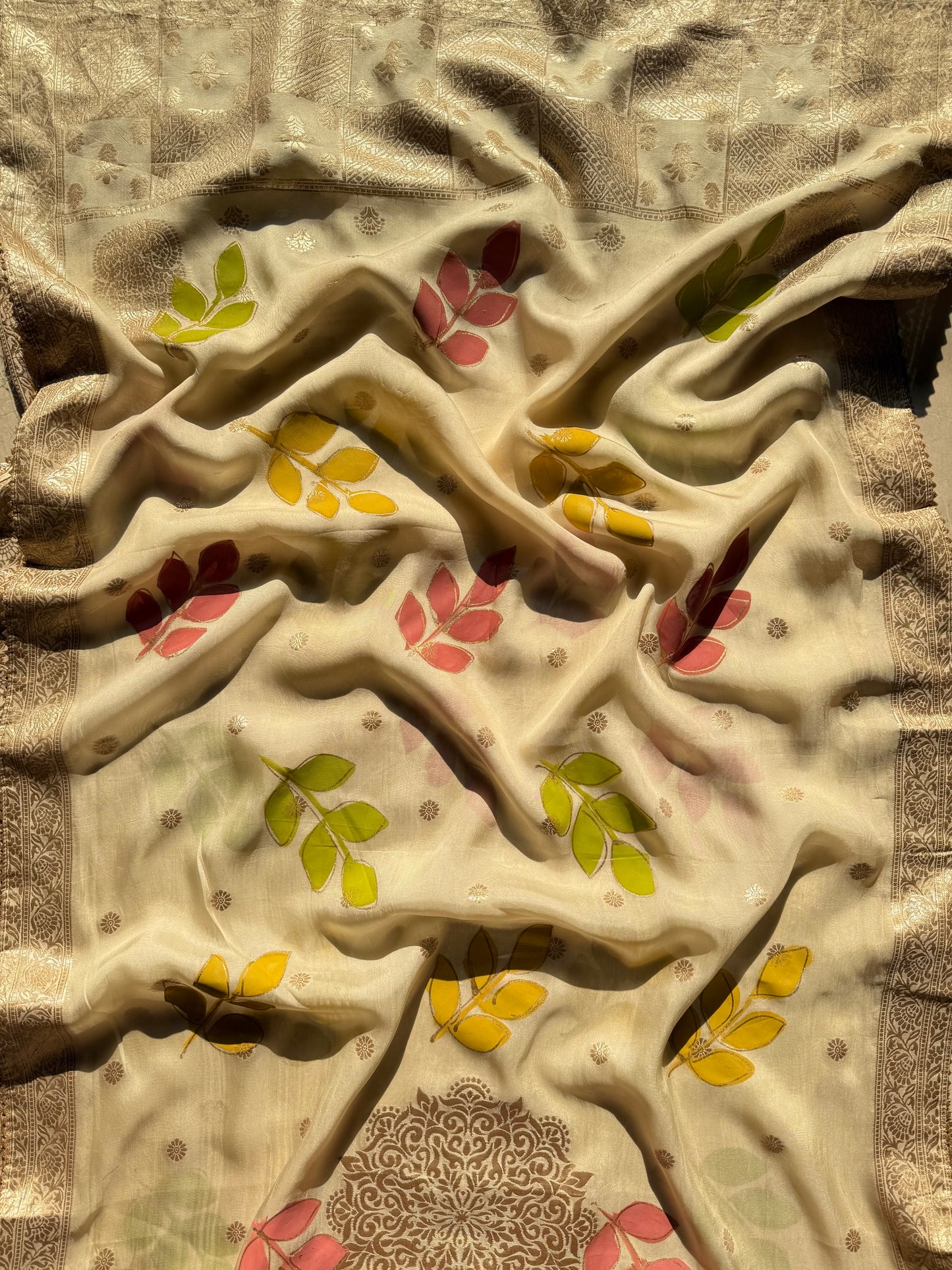 Handpainted Benarsi handwork suit