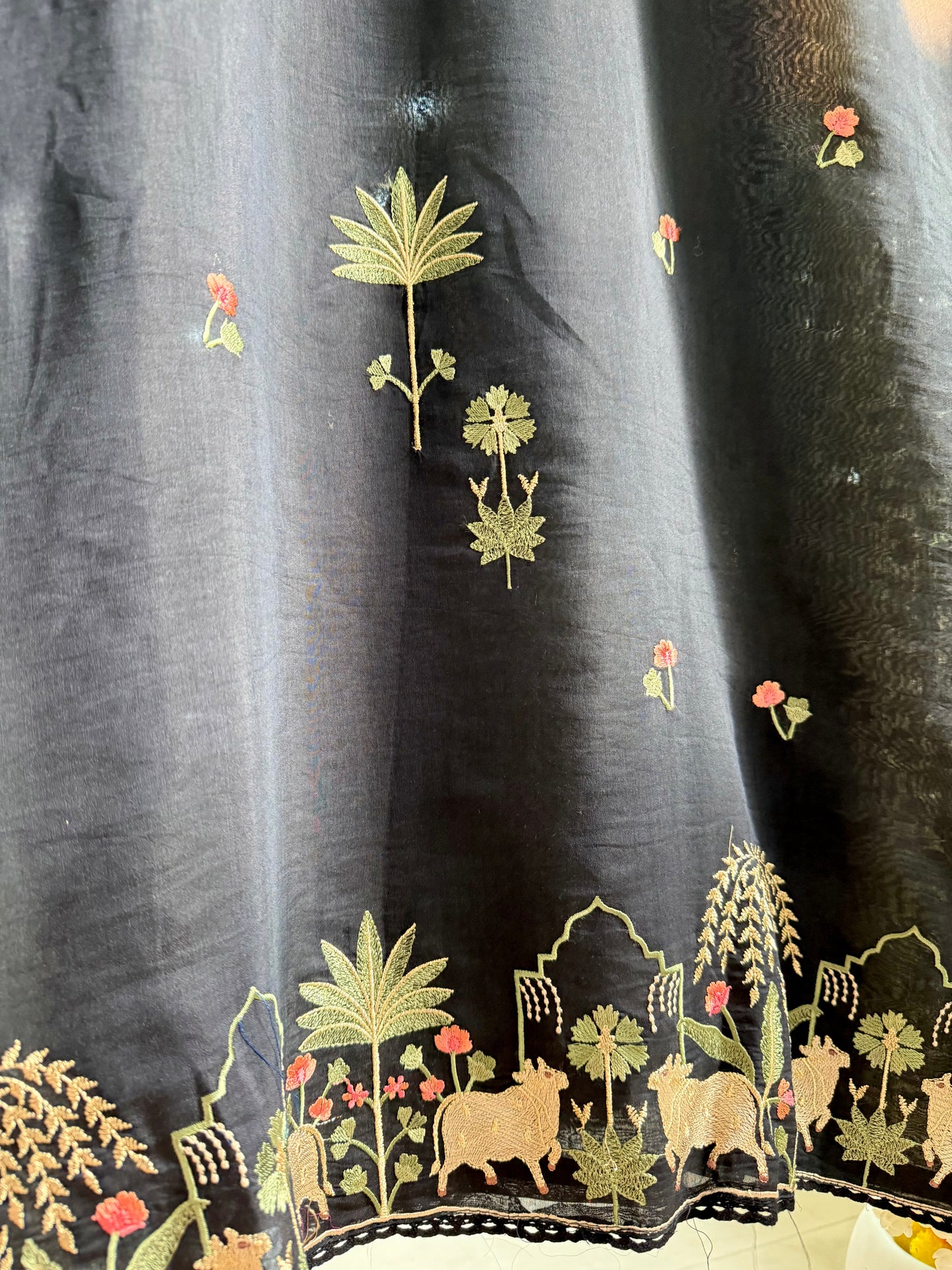 Luxurious Mul chanderi pichwai suit