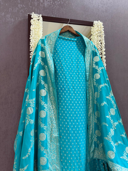 Banarsi handwork silk suit