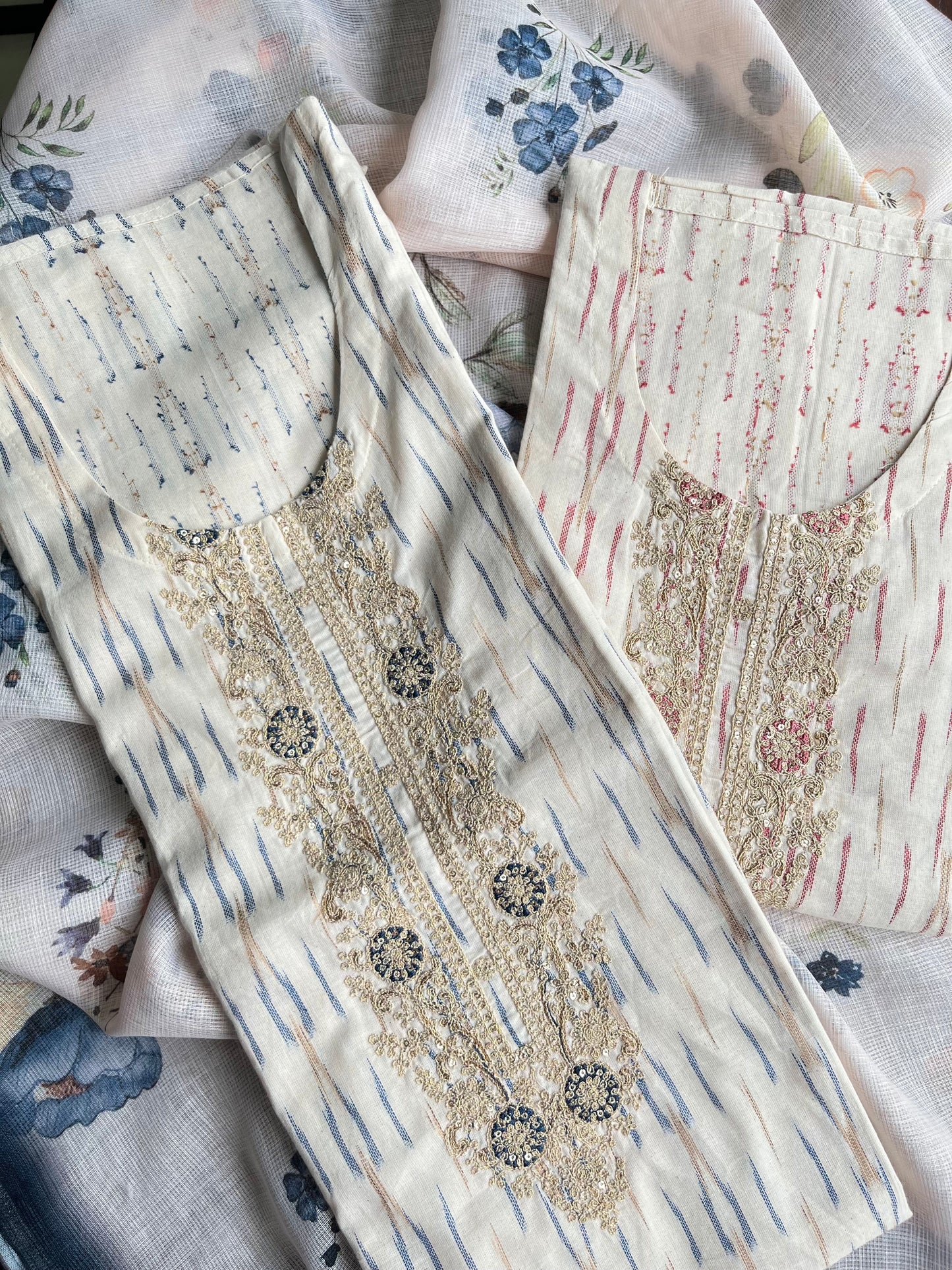 Cotton- Kota Aari work suits