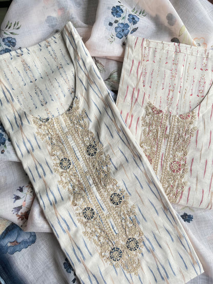 Cotton- Kota Aari work suits