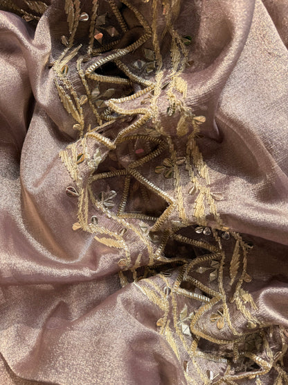 Luxurious Gotapatti Pure Tissue silk suit