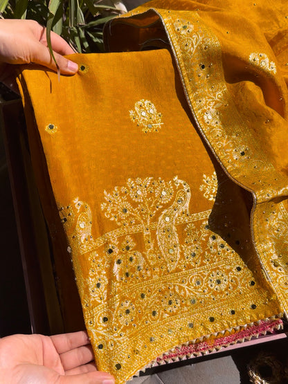 Banarsi bandhani silk suit