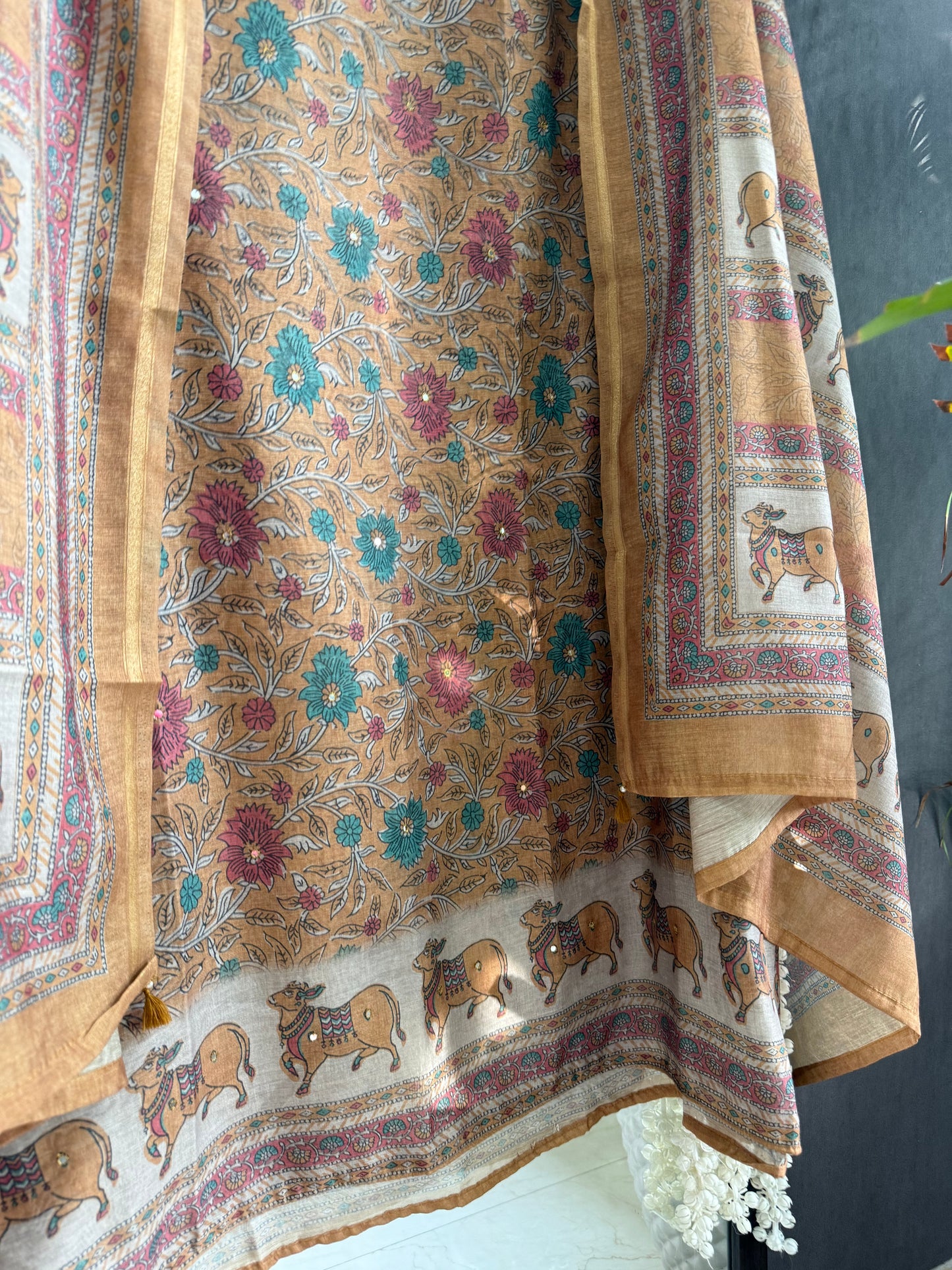 Chanderi pichwai suit