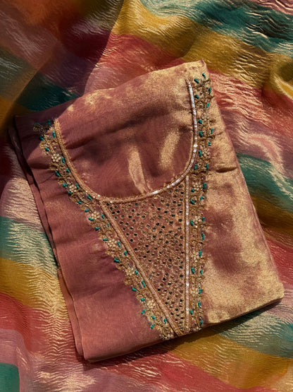 Tissue silk multi color suit