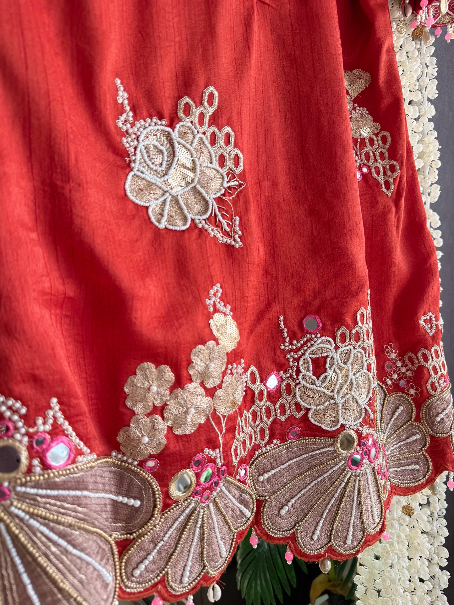 Luxurious raw silk Handwork set