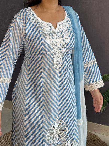 Pure cotton printed farshi kurta set