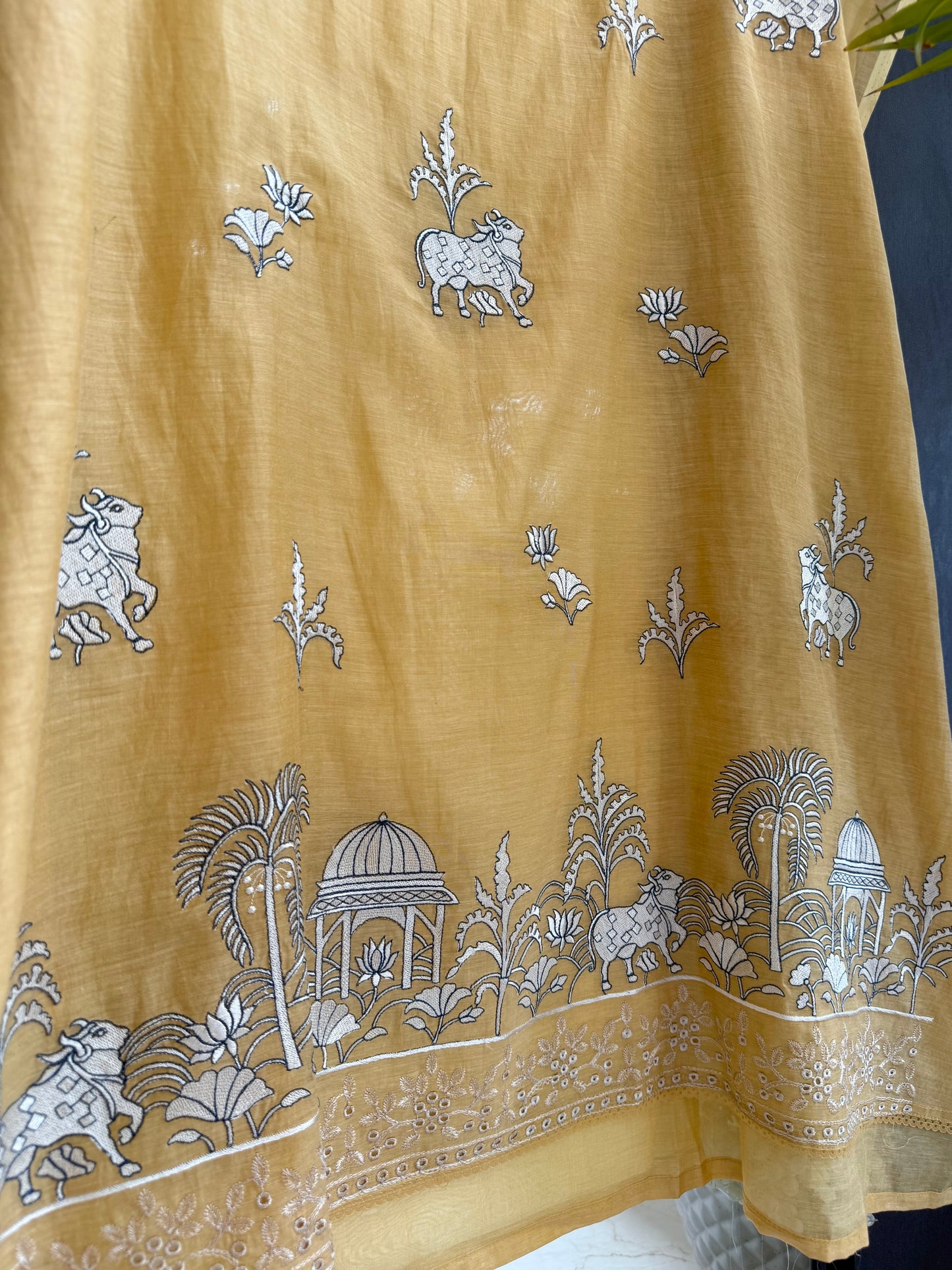 Luxurious Mul chanderi pichwai suit