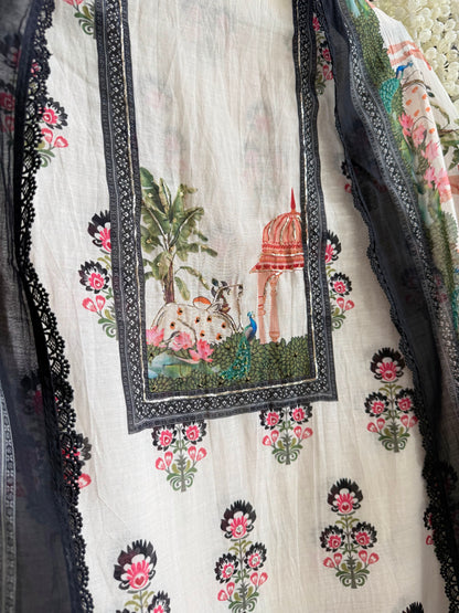 Mulmul cotton divine pichwai suit