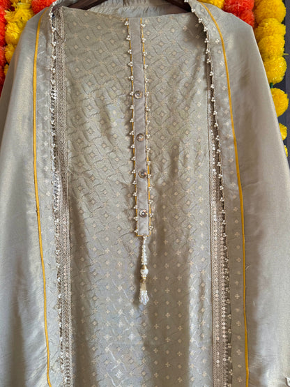 Pearl Benarsi Tissue silk suit
