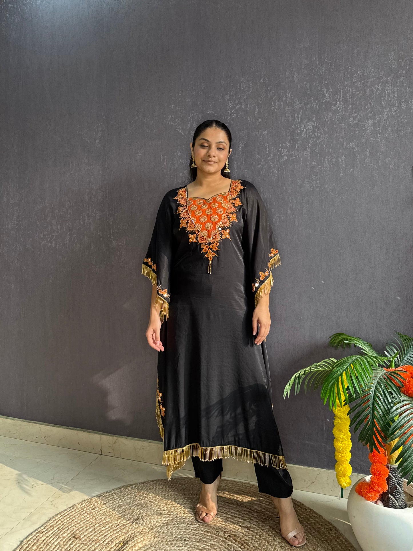 Handwork Sheesha kaftan set
