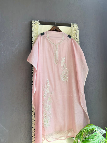 Luxurious Mul chanderi gold appliqué work suit