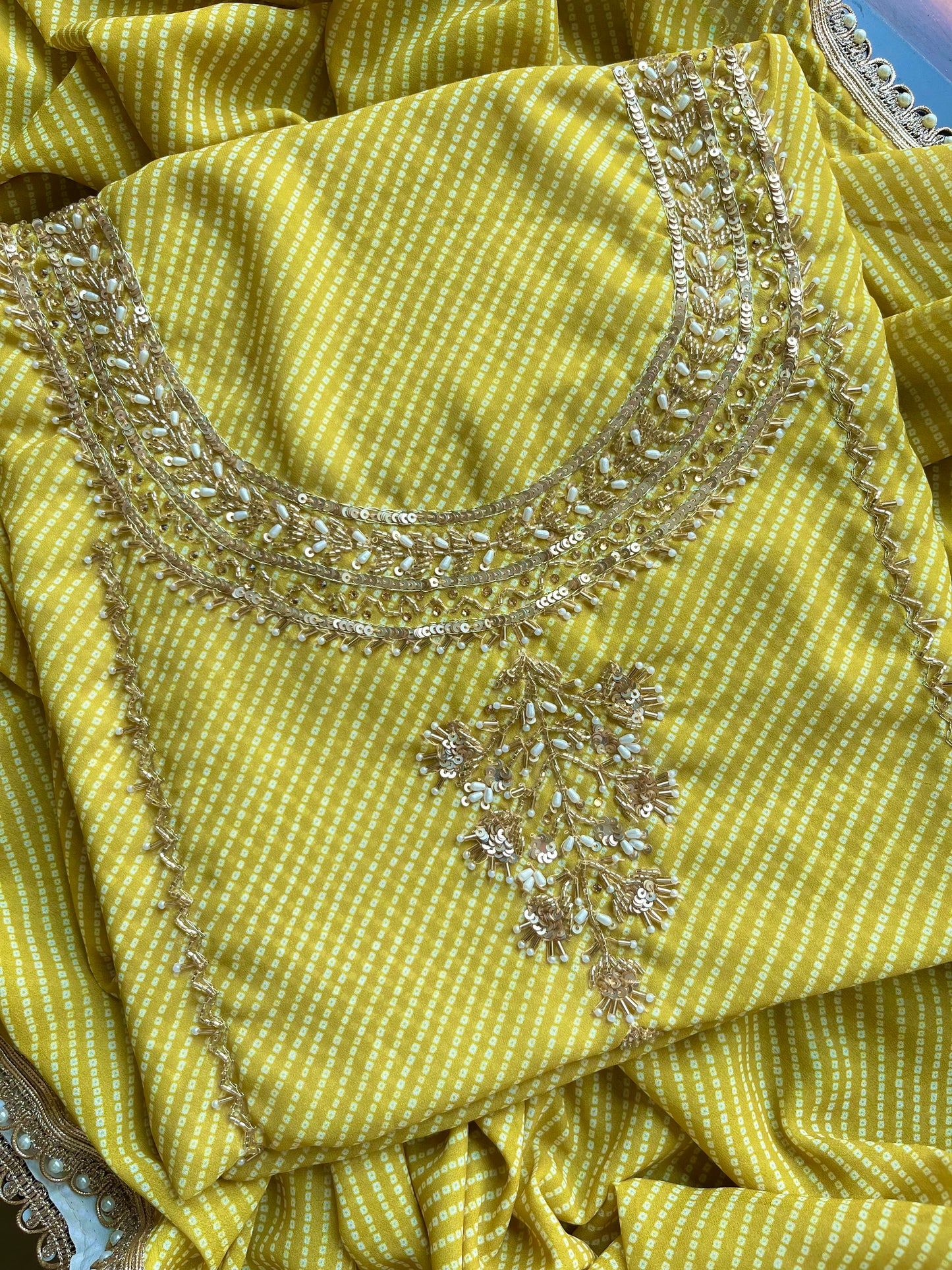 Punjabi Bandhani handwork suits