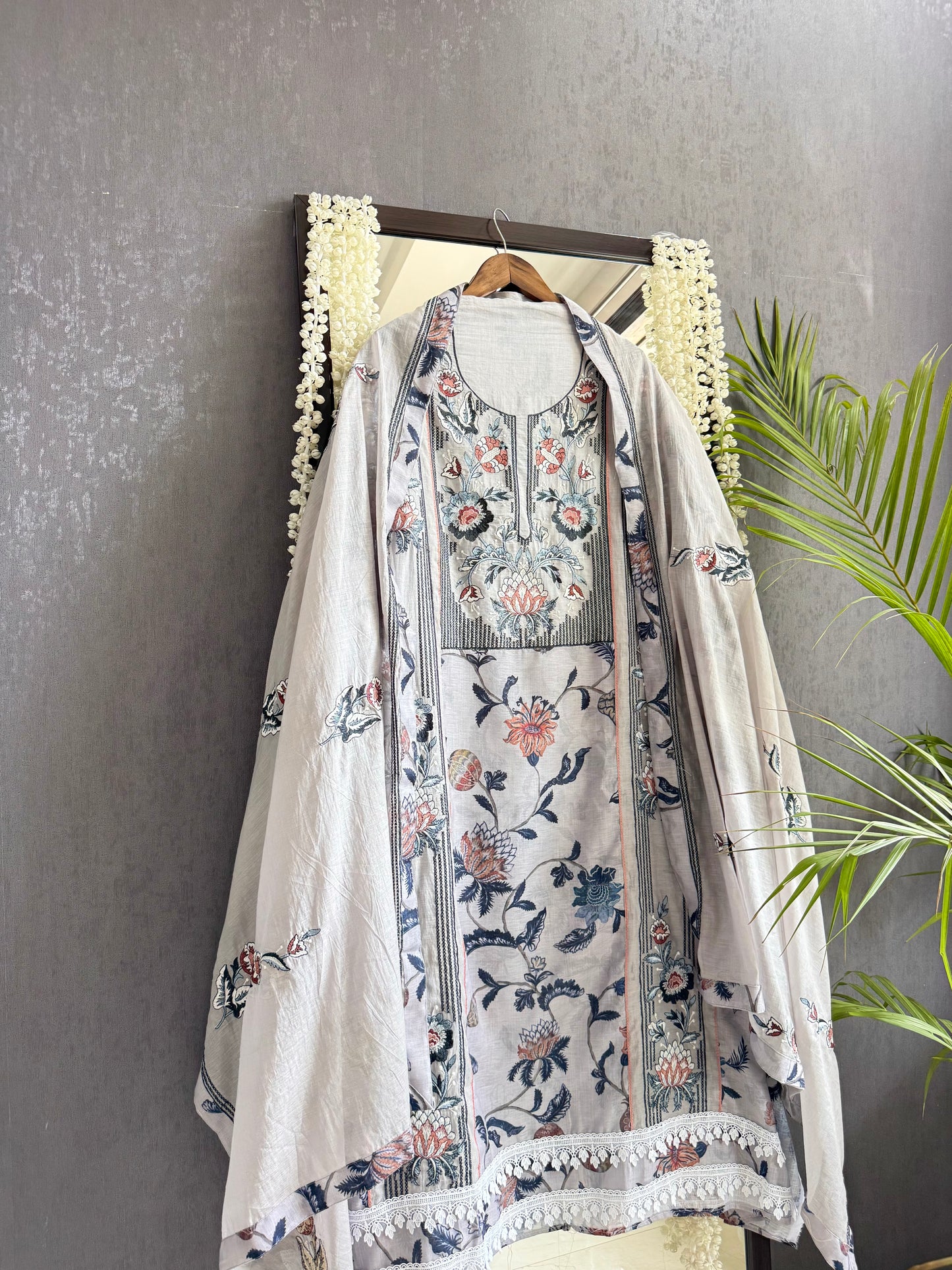 Luxurious Mul chanderi sanaganeri suit