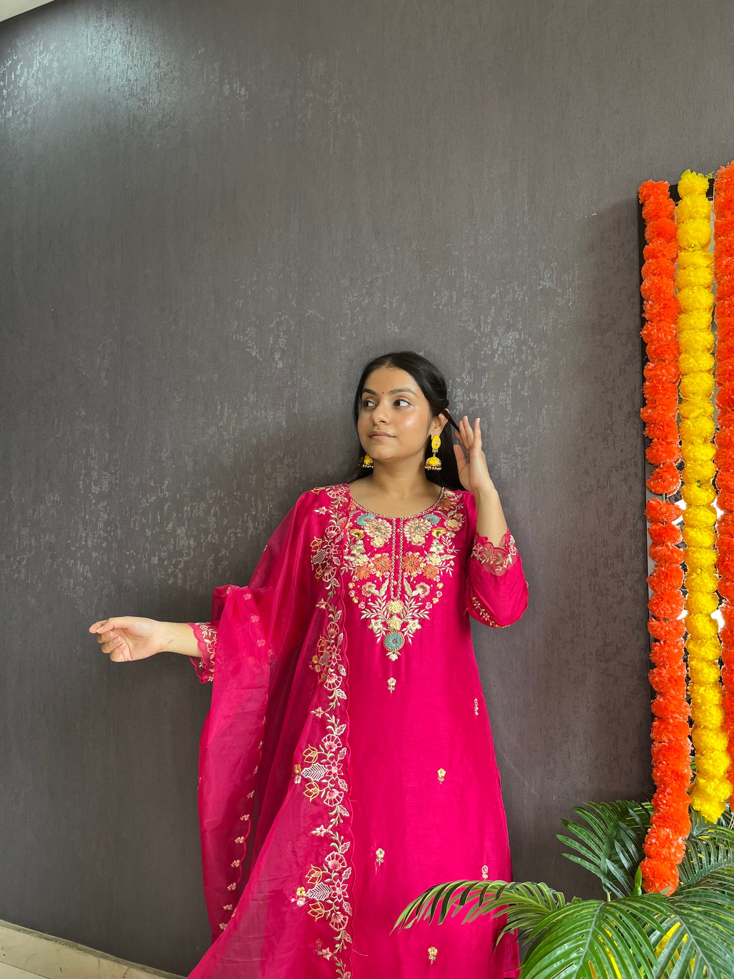 French knot silk Handwork suit set
