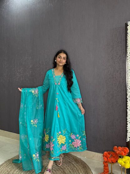 Kalidaar floral Anarkali set