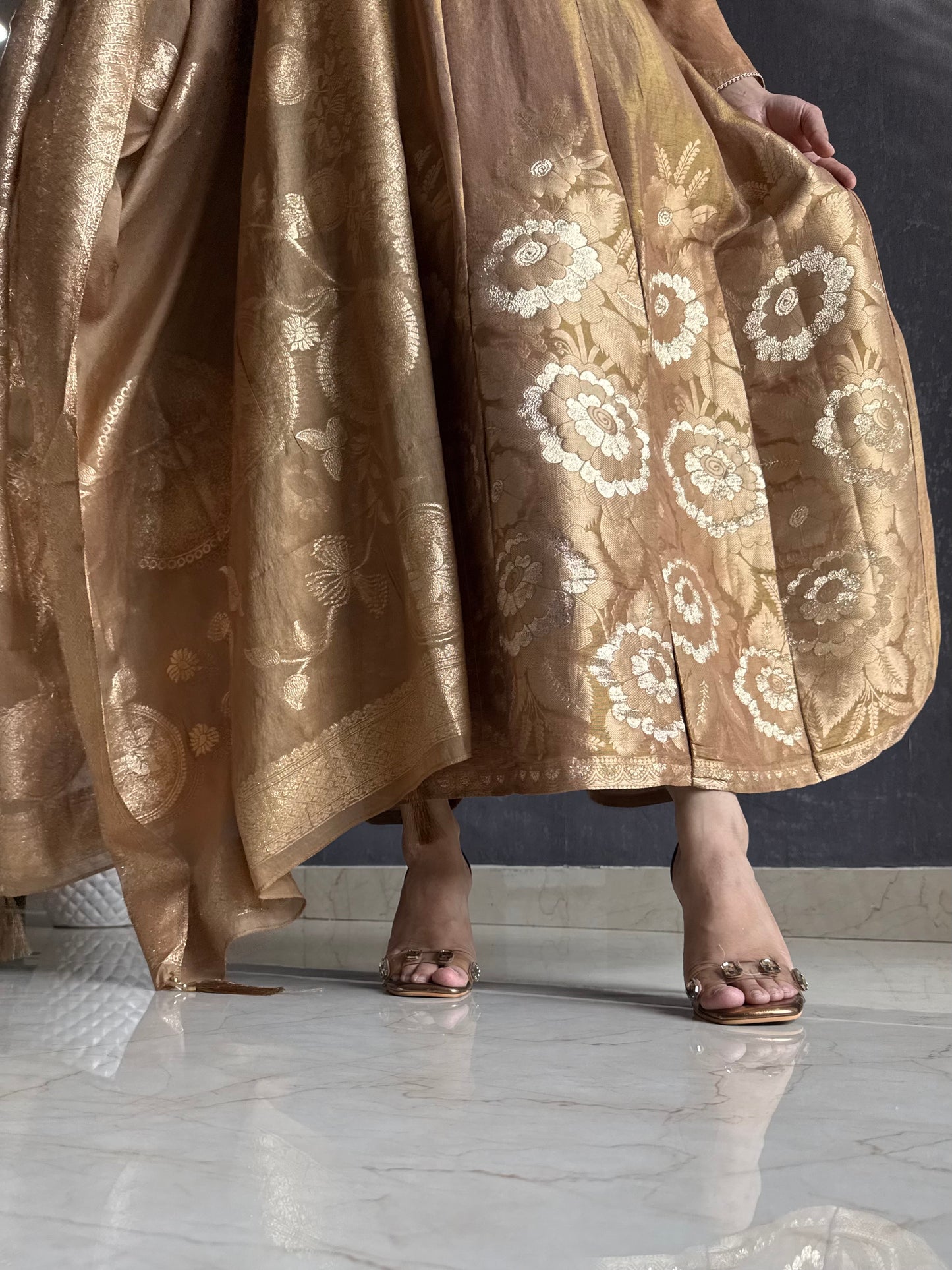 Benarsi handwork Anarkali set