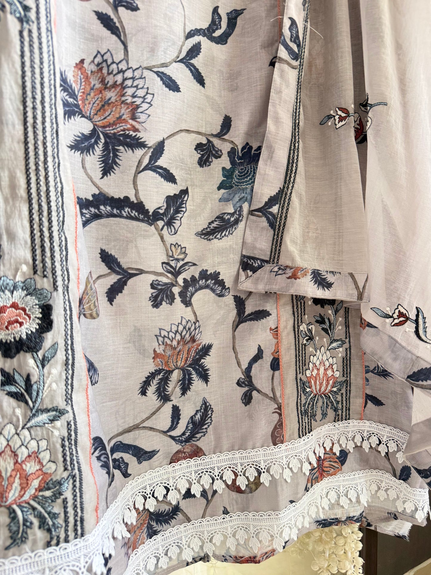 Luxurious Mul chanderi sanaganeri suit