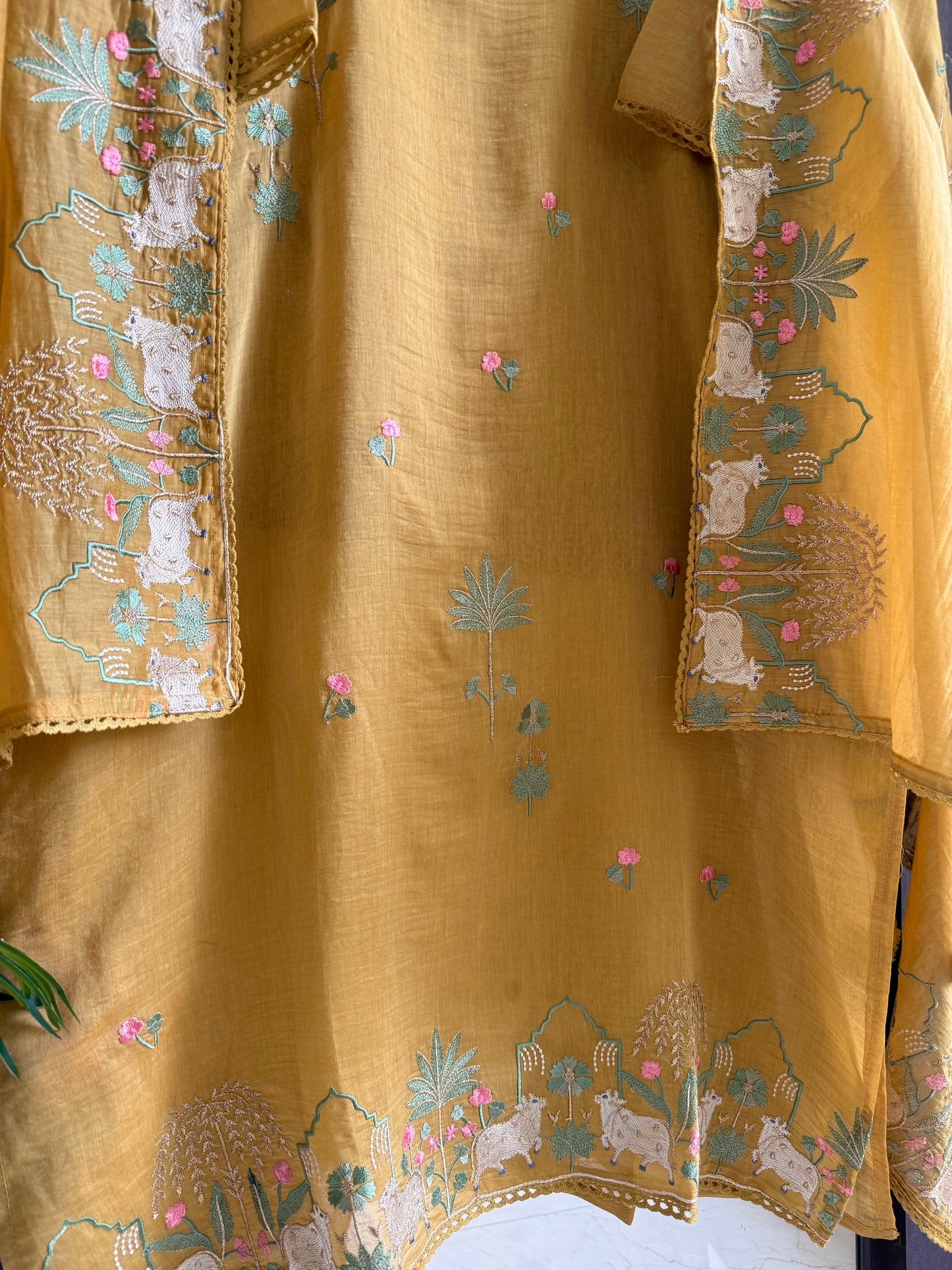 Luxurious Mul chanderi pichwai suit