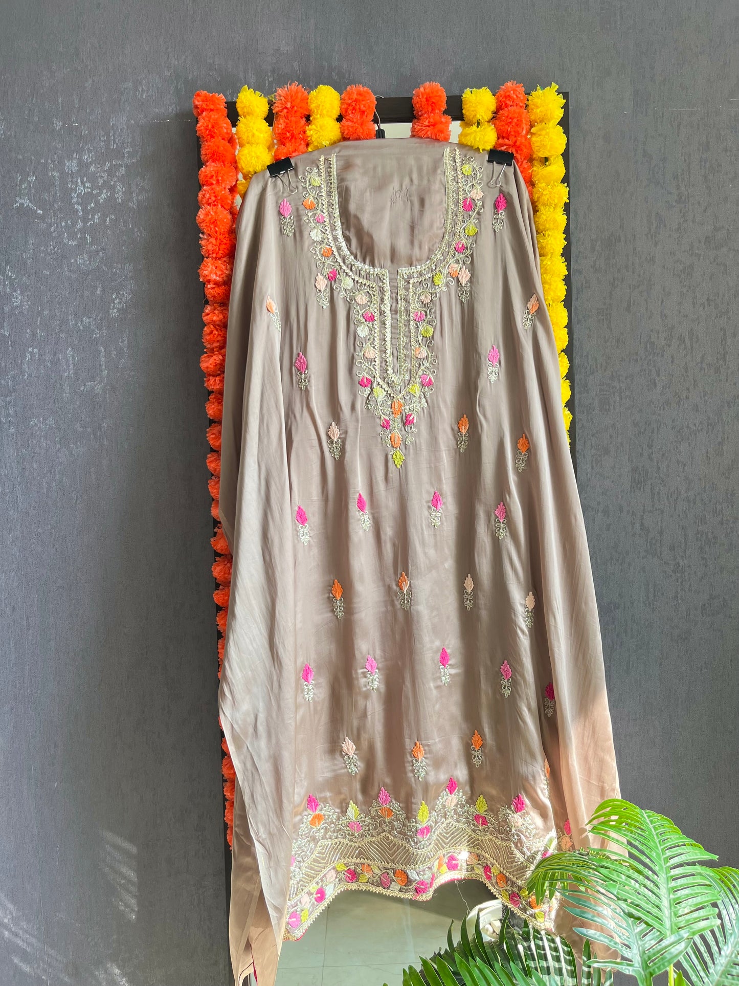 Luxurious Gotapatti silk suit
