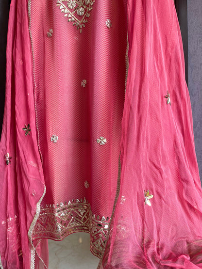 Gotta patti Tissue organza silk suit