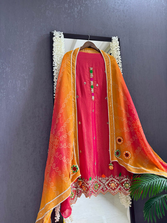 Luxurious Gotapatti Bangles suit