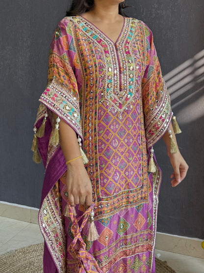 Luxurious patola kaftan set