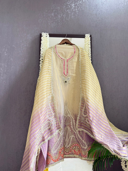 Luxurious Gotapatti ombré suit