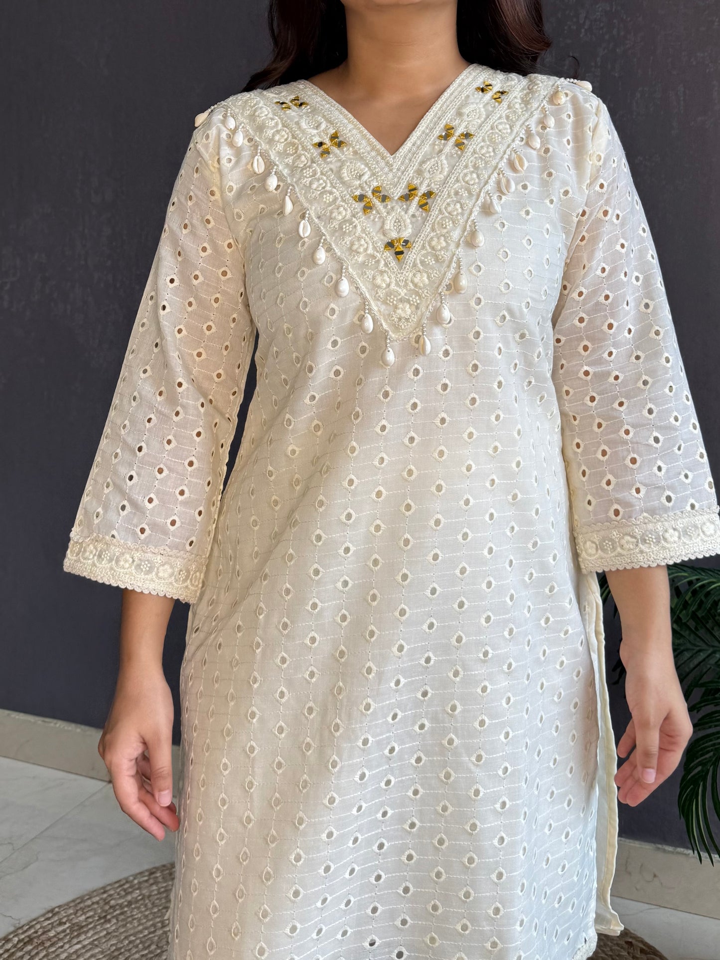 Schiffili mirror cotton Coord set